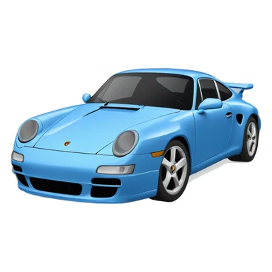 blue porsche car  sticker