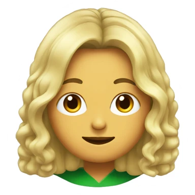 Aguacate con peluca rubia sticker