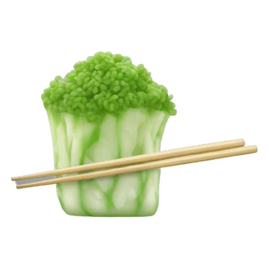 Wasabi with chopsticks  sticker