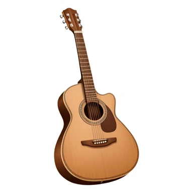 guitarra acustica en madera sticker