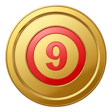 discount badge coin inside "%" sticker