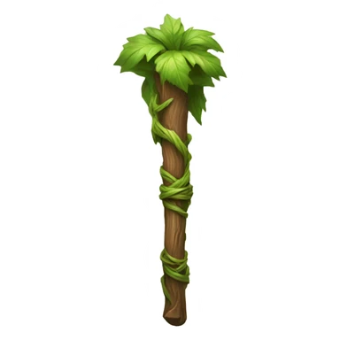 wooden druid staff sticker