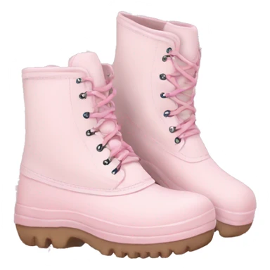 Pale pink snow boots sticker