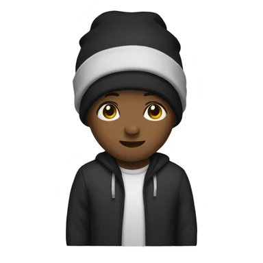 black beanie sticker