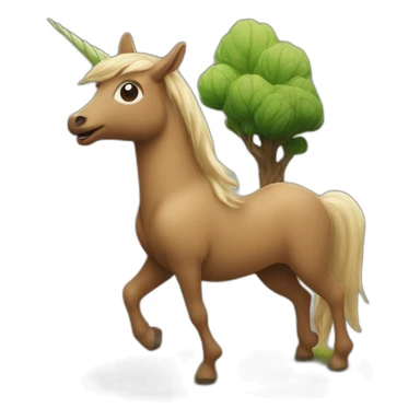 Une licorne qui vole avec groot sur son dos sticker