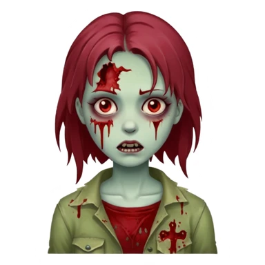 Pretty girl zombi sticker