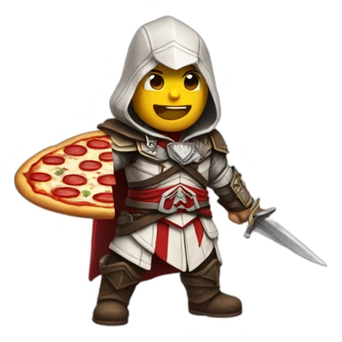Assassins-creed-eating-pizza sticker