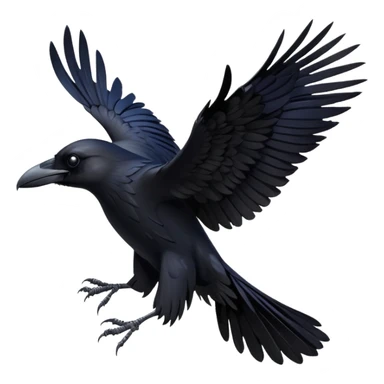 single raven in flight sticker