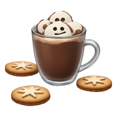 Winter cocoa with cookies sticker