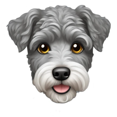 Gray schnoodle sticker