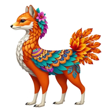 Multicolored floral exotic Falvie-Fionbri, full body sticker