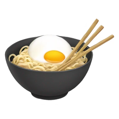 Noodle ramen and egg sticker
