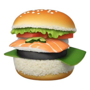 sushi burger sticker
