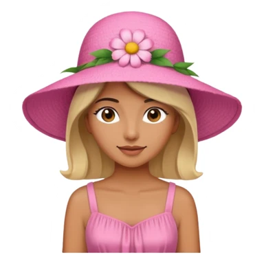 only a pink summer with flower hat sticker