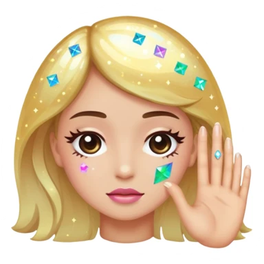 Glitter fatal touch sticker