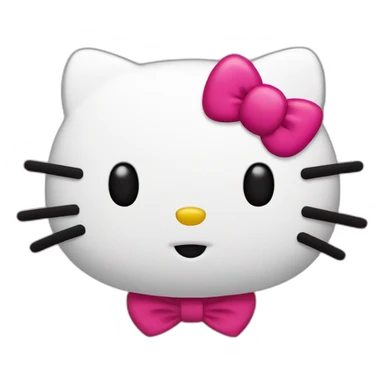 Hello Kitty No mouth sticker