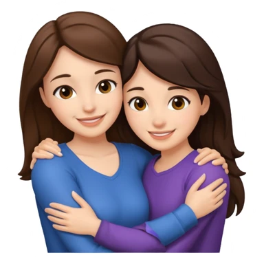 two women lying on top of each other wrapped around each other lying down both brunette  sticker