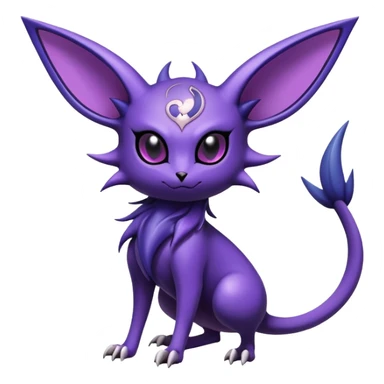 Shiny Exotic Badass Mysterious Gothic Noibat-Espeon-Pokémon-Fakémon-hybrid-creature (full body) sticker