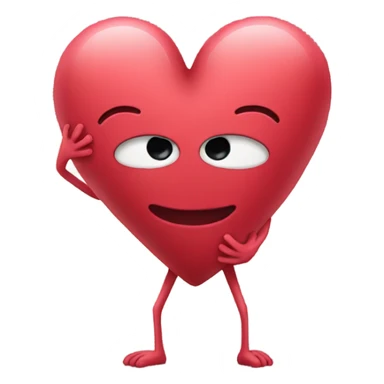 Heart with legs sticker