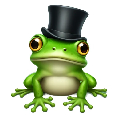 Frog with a top hat  sticker