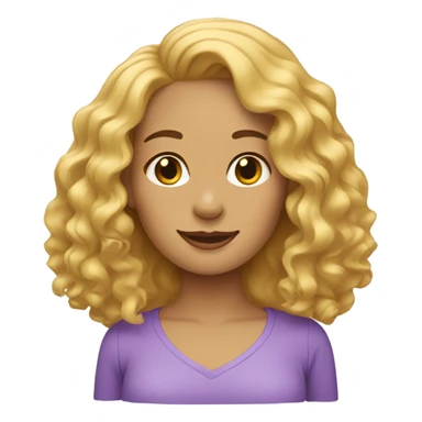 Women with blonde wavy hair und a dachshund sticker