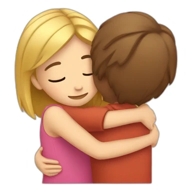 girl hug sticker