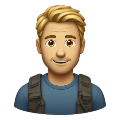 A guy with big jawline sticker