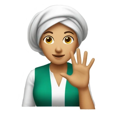 italian woman making the italian sign sticker