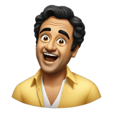 kishore kumar singer making fun face sticker