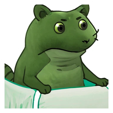 Raccoon in a crib sticker