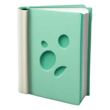 teal hardcover book sticker