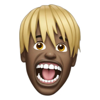 travis scott screaming with teeth grillz sticker