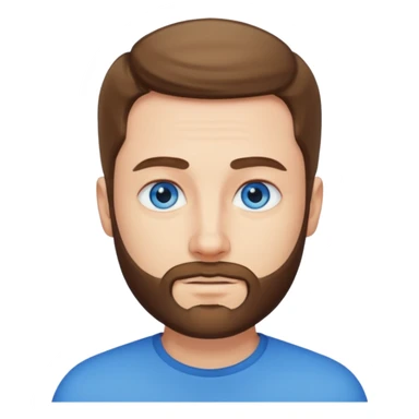 Man met een korte baard en felle blauwe ogen k sticker