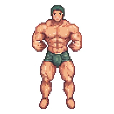 A muscle man as a personal fitness trainer sticker
