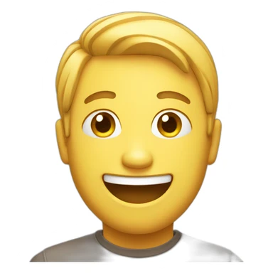 3D smiling emoji sticker