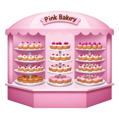 pink bakery shop sticker