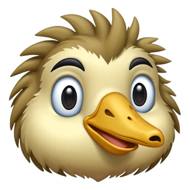 Une autruche la tête dans la terre  sticker