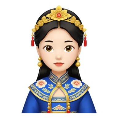 chinese girl in traditional costume sticker