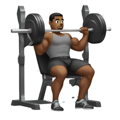 hero doing bench press sticker