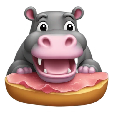 Hungry hippo sticker