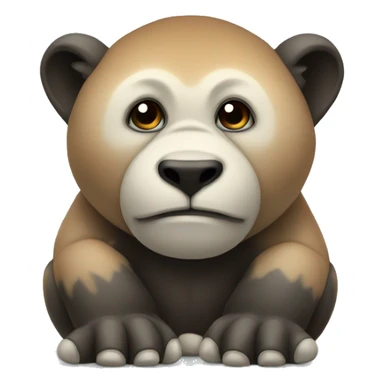 A sad endangered species animal sticker