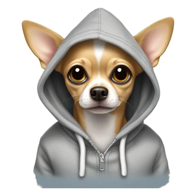 chihuahua in a hoodie  sticker