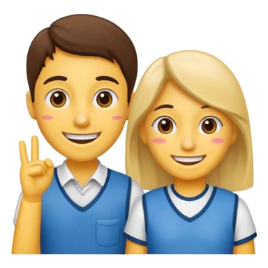 dos estudiantes cuerpo completo sticker