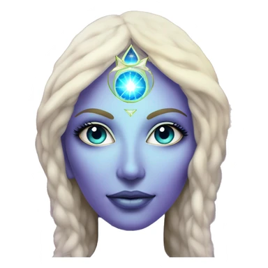 Pleiadian radiant glowing diva woman female third eye sticker