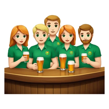 Green shots at Irish bar sticker