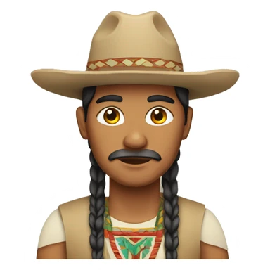 indigenous mexican man sticker
