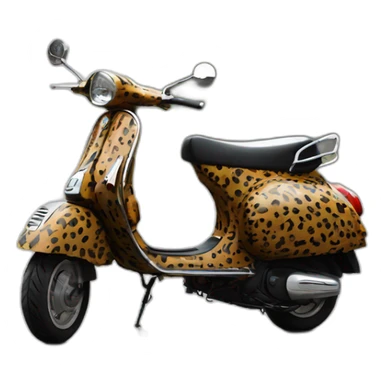 animal print vespa sticker