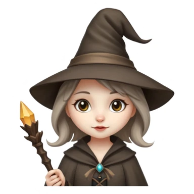 cute raccoon witch girl sticker