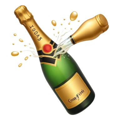 Champaine bottle opening sticker