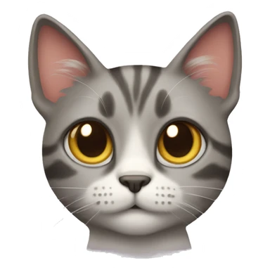 Cartoon cat portrait closeup sticker